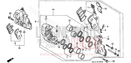 FRONT BRAKE CALIPER CB1000FR de 1994
